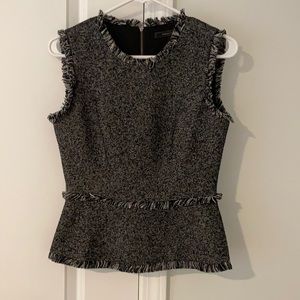 BCBG tweed peplum top